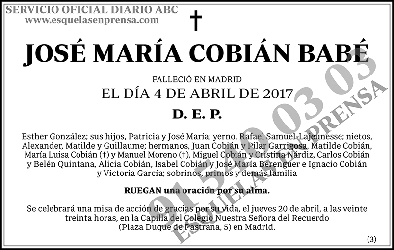 José María Cobián Babé